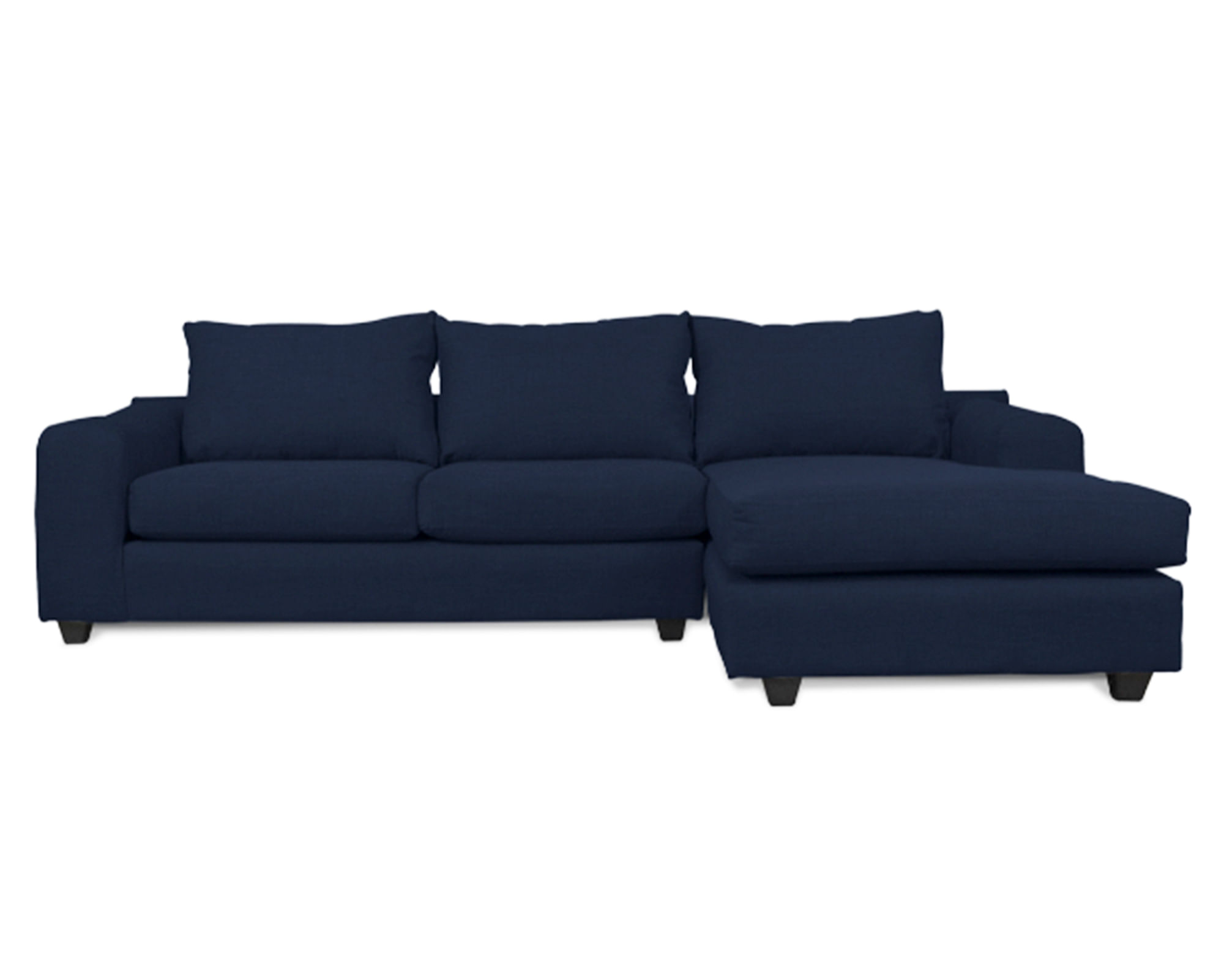 Sofás Home Seccional 3 cuerpos Kandra chenille azul