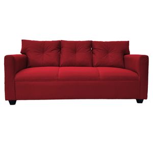 Sofá 3 cuerpos Mateo chenille PP rojo