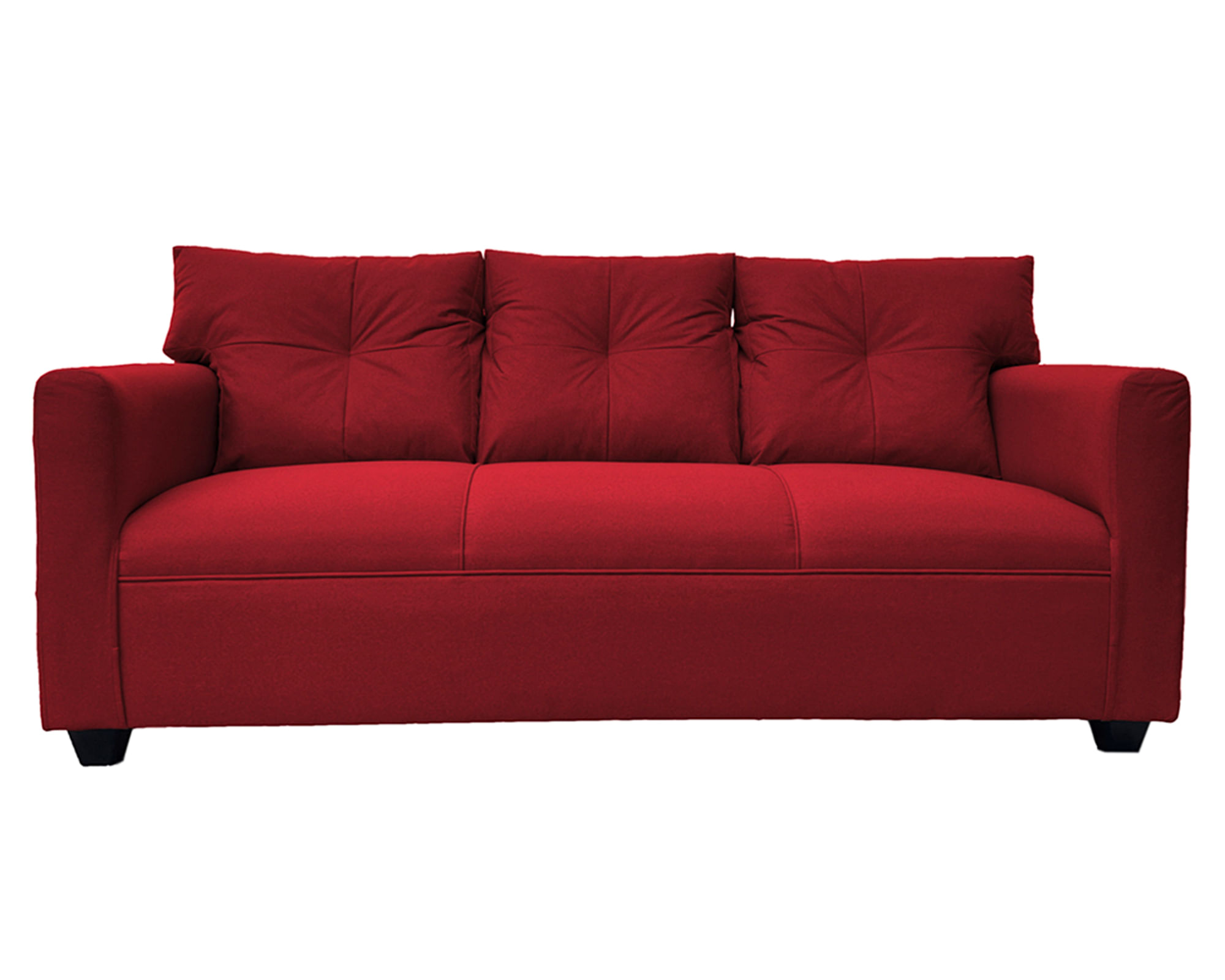 Sofás Home Sofá 3 cuerpos Mateo chenille PP rojo
