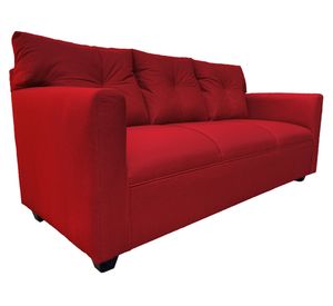Sofá 3 cuerpos Mateo chenille PP rojo