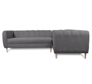 Seccional 3 cuerpos Lynette chenille gris