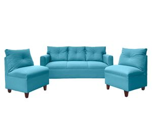 Juego de living 5 cuerpos Mateo chenille PM turquesa