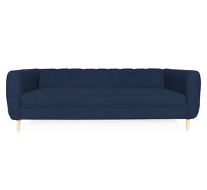 Sofá 3 cuerpos Lynette chenille azul