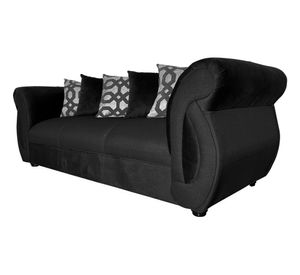 Sofá 3 cuerpos New Dominga negro