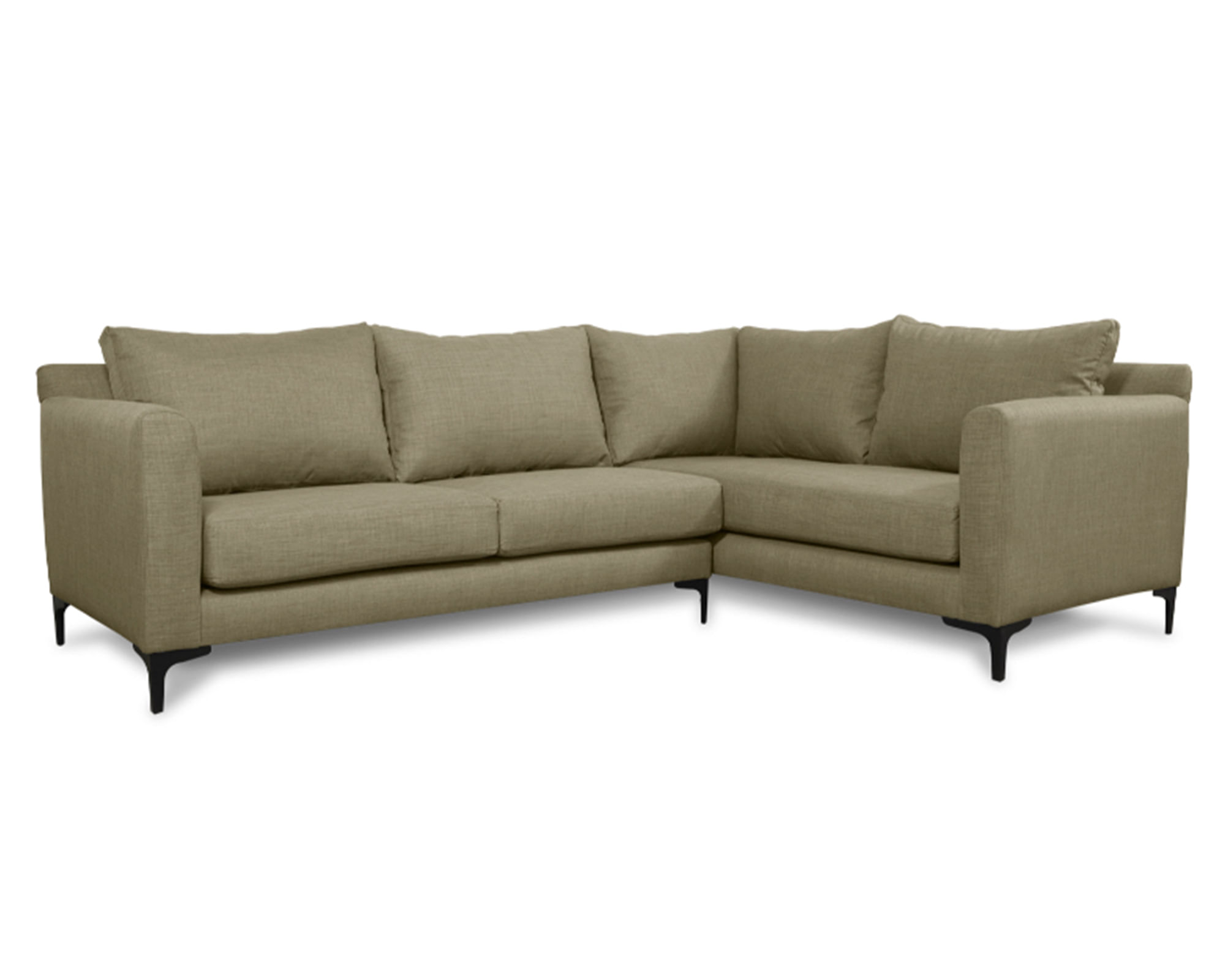 Sofás Home Seccional 3 cuerpos Alanna chenille beige