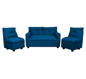 Juego de living 4 cuerpos Mateo chenille PP azul