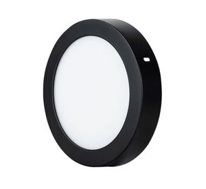 Panel Led redondo sobrepuesto 6W 1L luz neutra negro