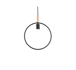 Lámpara colgar E27 1L Olé negro