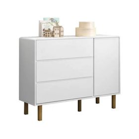 Cómoda Olivia blanco 3 cajones 1 puerta