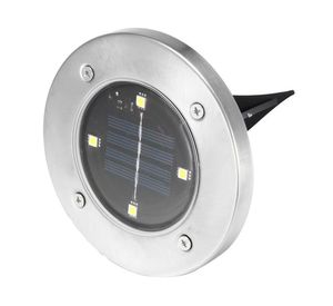 Estaca solar LED 2W 1L luz fría Jardín plateado 4 unidades