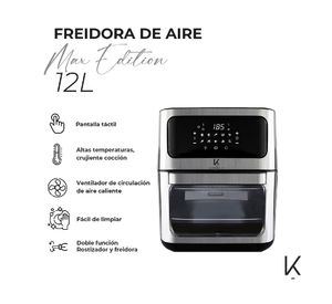 Freidora de aire Max Edition negro/inox 12 lt