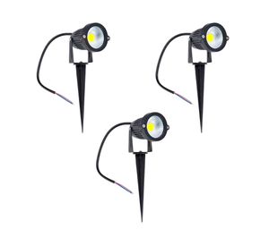 Estaca solar LED 7W 1L cálida negro