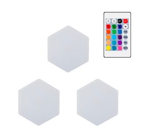 Luz RGB hexagonal led con control 1 W luz fría Apliques 3 un