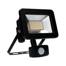 Foco sensor LED 10W 1L cálida negro