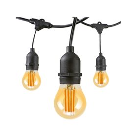 Guirnalda luces E27 10 Ampolletas negro