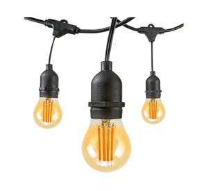 Guirnalda luces E27 10 Ampolletas negro