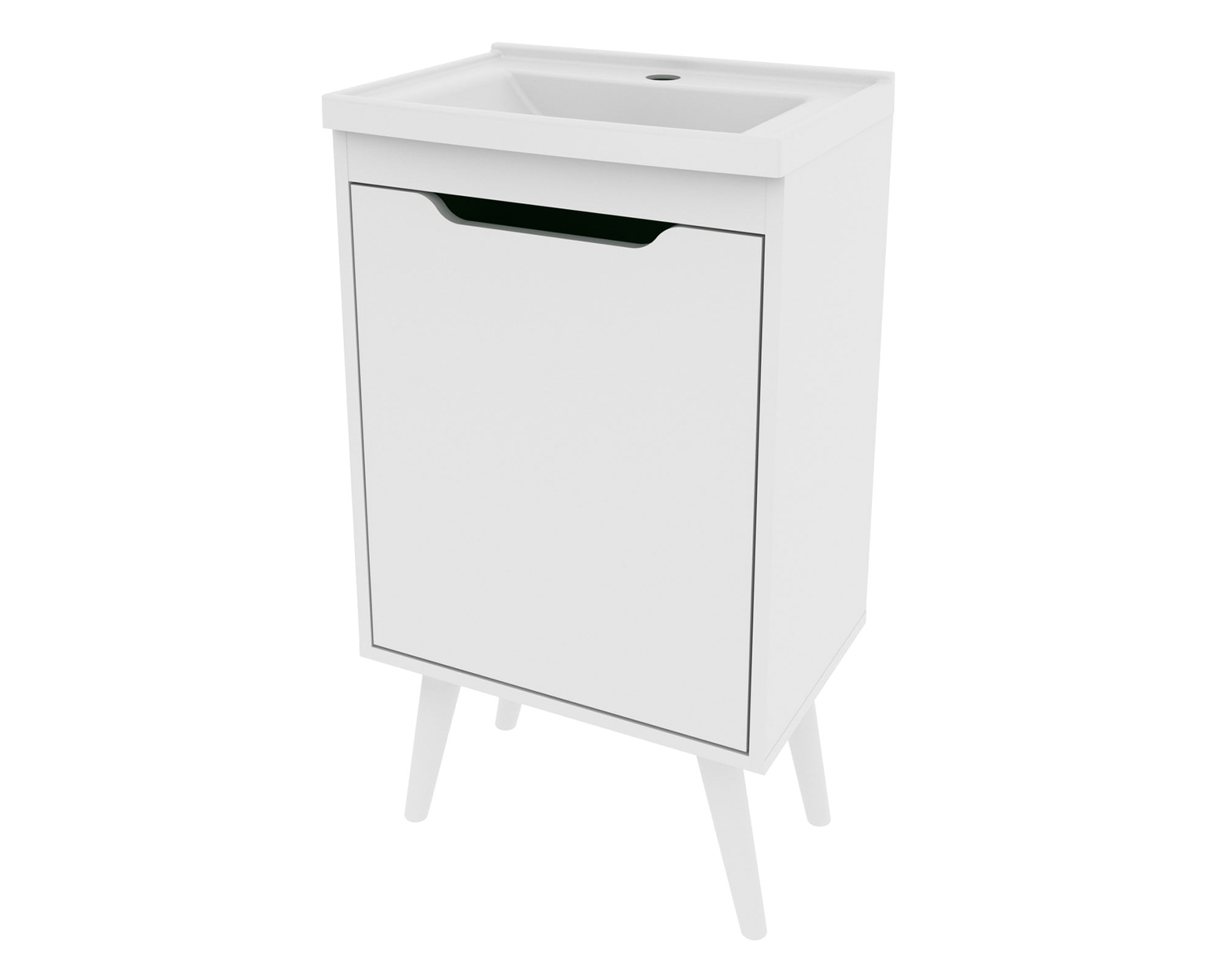 Mueble vanitorio 1 puerta con lavamanos BN-3652 blanco