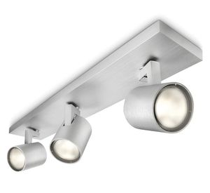 Foco decorativo elegante 3L GU10 gris