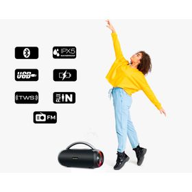 Parlante portátil AWS10BTB bluetooth 30W negro