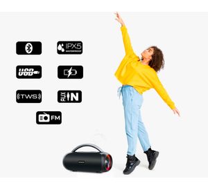 Parlante portátil AWS10BTB bluetooth 30W negro