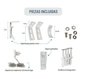 Cortina roller dúo sin cenefa 180x165 cm beige