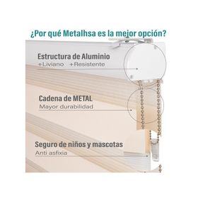 Cortina roller Dúo con cenefa 150x250 cm beige