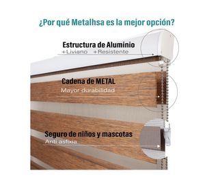 Cortina roller Dúo con cenefa 90x165 cm tabaco