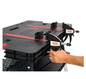 Banco mesa de trabajo plegable 85x56x11 cm negro