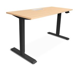 Escritorio Cosmo natura/negro 121x120x60 cm