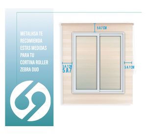 Cortina roller dúo sin cenefa 120x250 cm beige