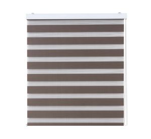 Cortina roller Dúo con cenefa 150x165 cm tostado