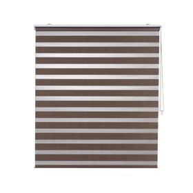 Cortina roller dúo sin cenefa 120x165 cm tostado