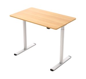 Escritorio Orion eléctrico natural/blanco 118x120x60 cm