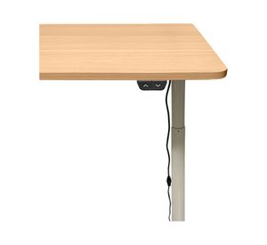 Escritorio Orion eléctrico natural/blanco 118x120x60 cm