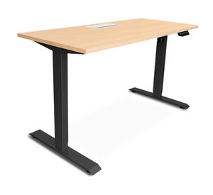 Escritorio Cosmo natura/negro 121x140x60 cm