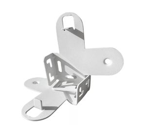 Soporte cortina escuadra doble 9x9x4.5 cm blanco