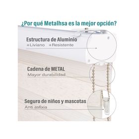 Cortina roller Dúo con cenefa 120x165 cm lino texturado