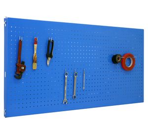 Panel perforado SRPP18432 90x60 cm azul + 8 ganchos