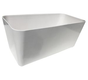 Jardinera biodegradable blanco 16x34x15 cm