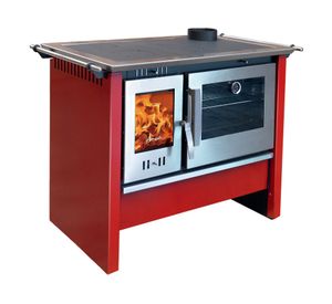 Cocina a leña combustión lenta Allegra XL rojo 11kW