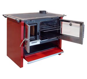 Cocina a leña combustión lenta Allegra XL rojo 11kW