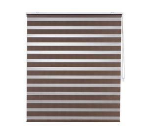 Cortina roller dúo sin cenefa 150x165 cm tostado