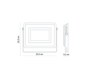 Proyector de área Led 100W 1L luz fría negro