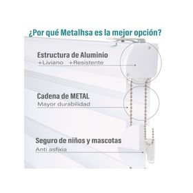 Cortina roller Dúo con cenefa 200x165 cm blanco