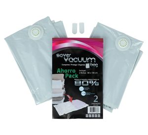 Bolsa ahorra espacio SB-30350 transparente 80x100 cm 2 un.