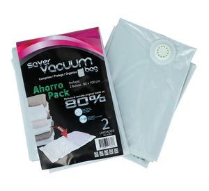 Bolsa ahorra espacio SB-30350 transparente 80x100 cm 2 un.