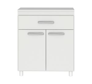 Mueble cocina auxiliar 2 puertas 1 cajón Betty blanco