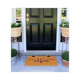 Limpiapiés coco forma Cat 45x75 cm