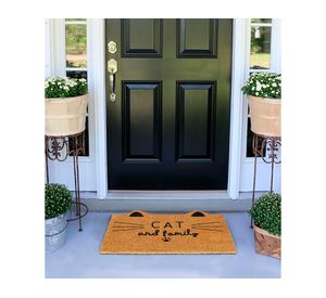 Limpiapiés coco forma Cat 45x75 cm