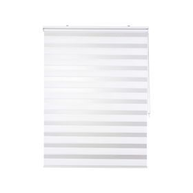 Cortina roller dúo sin cenefa 90x250 cm blanco